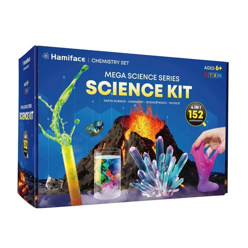Caja del kit de ciencias con 152 experimentos para chicos