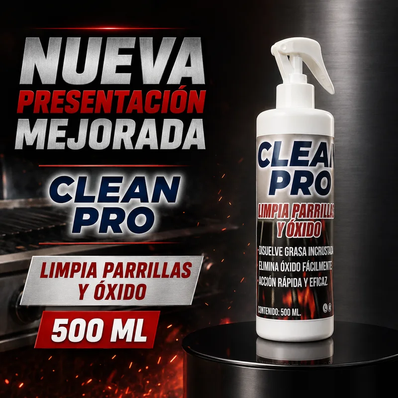 Botella de limpiador Clean Pro para parrillas y óxido de 500 ml